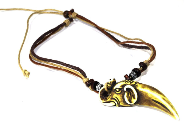 Tribal Elephant Tusk Boho Style Necklace