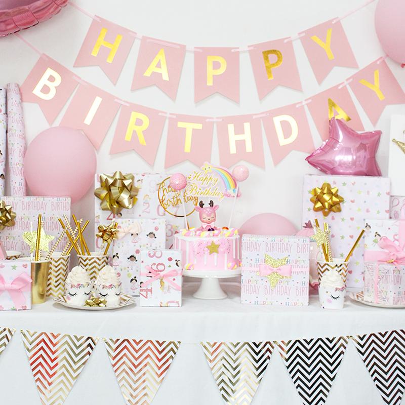 Birthday Girl Wrapping Paper - 4 Roll Pack