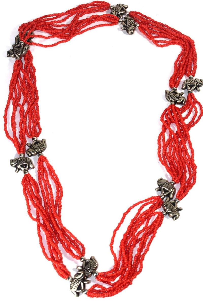 Boho Elephant Charms Necklace