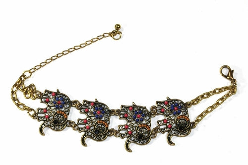 Colorful Bead Drop Elephant Bracelet