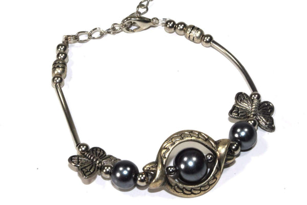 Olivia Antique Style Butterfly Trinket Bracelet