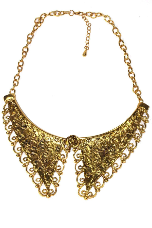 Victorian Style Scroll Work Collar Necklace