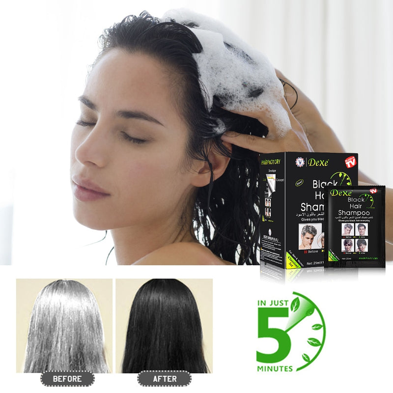 10pcs/lot Black Hair Repair Shampoo Makeup Brand