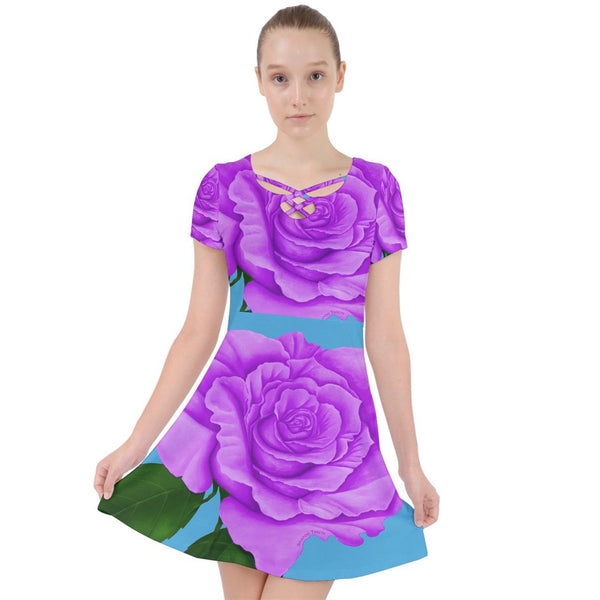 Purple Rose Dress Caught in a Web Dress