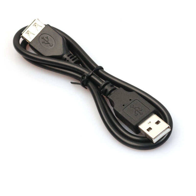 1PC 2ft/60cm Black USB Male to A Female Extension