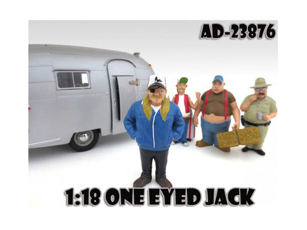 One Eyed Jack \Trailer Park\" Figure For 1:18 Scale Diecast Model Cars