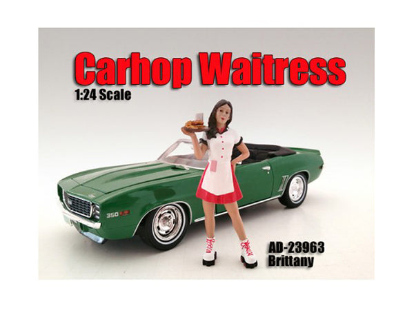 Carhop Waitress Brittany Figurine for 1/24 Scale Models by American