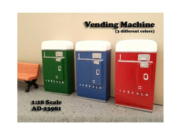 1 Piece Vending Machine Accessory Diorama Green For 1:18 Scale Models