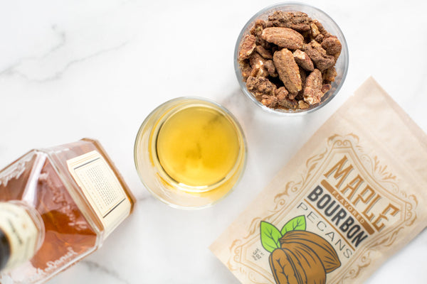 Kettle-Cooked Maple-Flavored & Bourbon-Infused Pecans | Five 3-Ounce