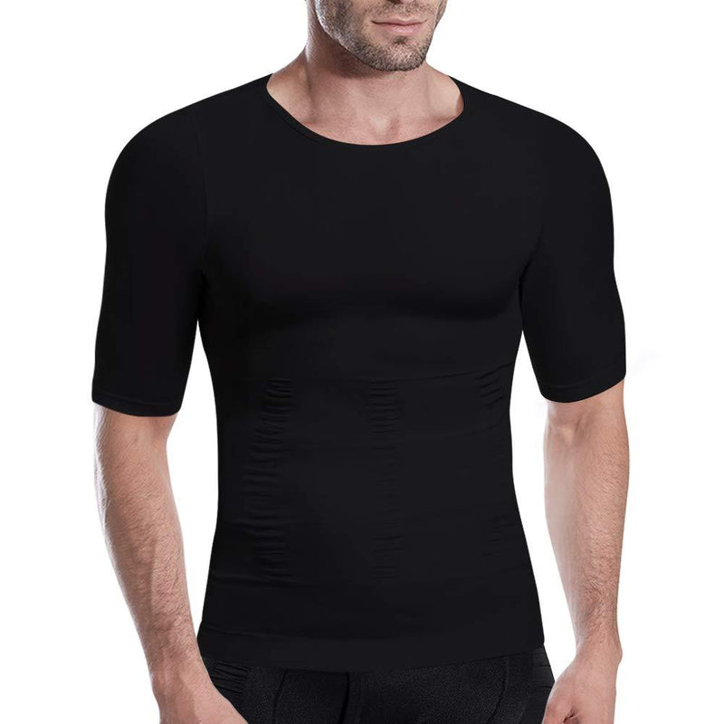 Men's Slimming Shaper Chest Tummy Shirt Corset Compression Body SP