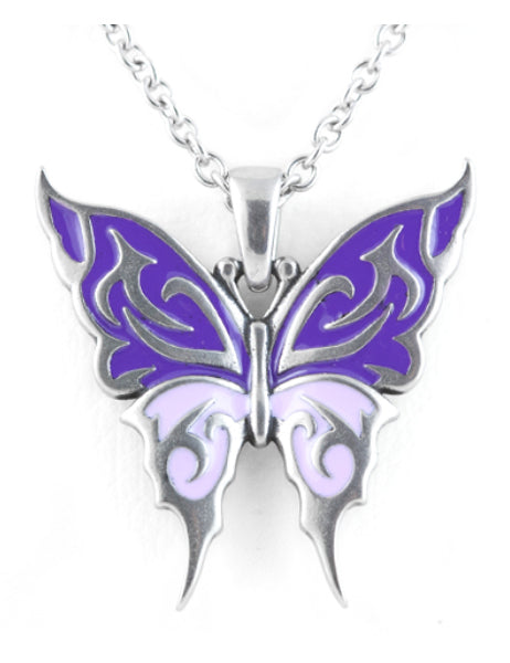 Lilac Butterfly Necklace