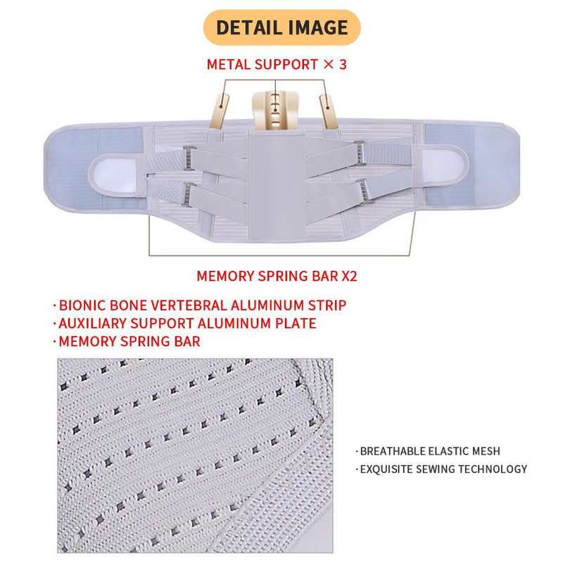 Self-heating Magnetic Steel Plates Waist Support Back Brace Belt SP