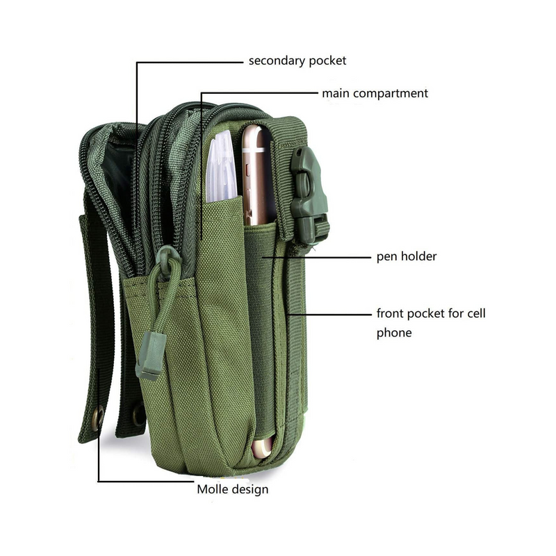 Tactical MOLLE Military Pouch Waist Bag for Hiking and Outdoor