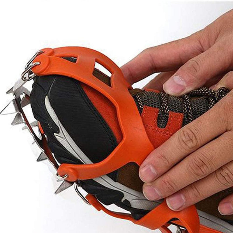 18 Teeth Steel Ice Gripper Spike for Shoes Anti Slip Climbing Snow SP