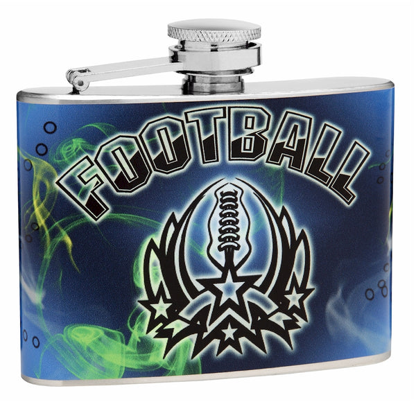 4oz Football Theme Hip Flasks