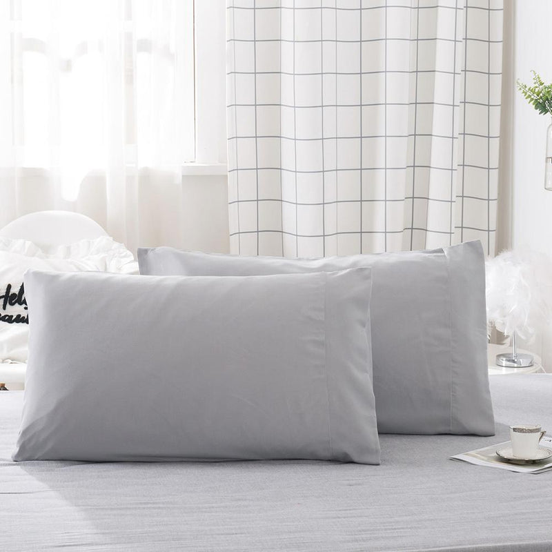 A Pair of Brushed Plain Hypoallergenic And Breathable Pillowcases