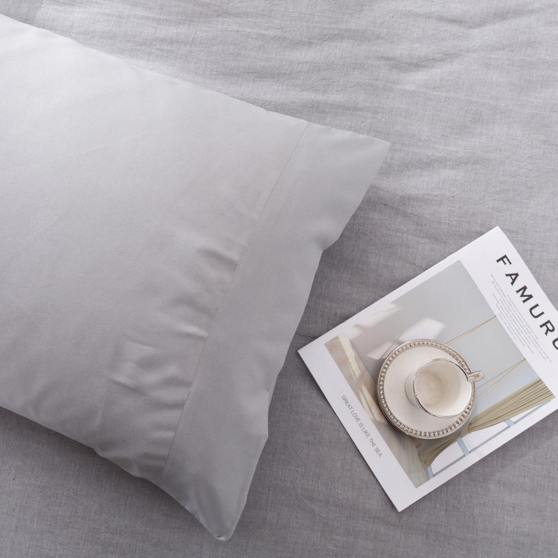 A Pair of Brushed Plain Hypoallergenic And Breathable Pillowcases