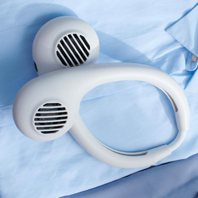 Low Noise Design Portable USB Charging Wearable Neckband Fan SP