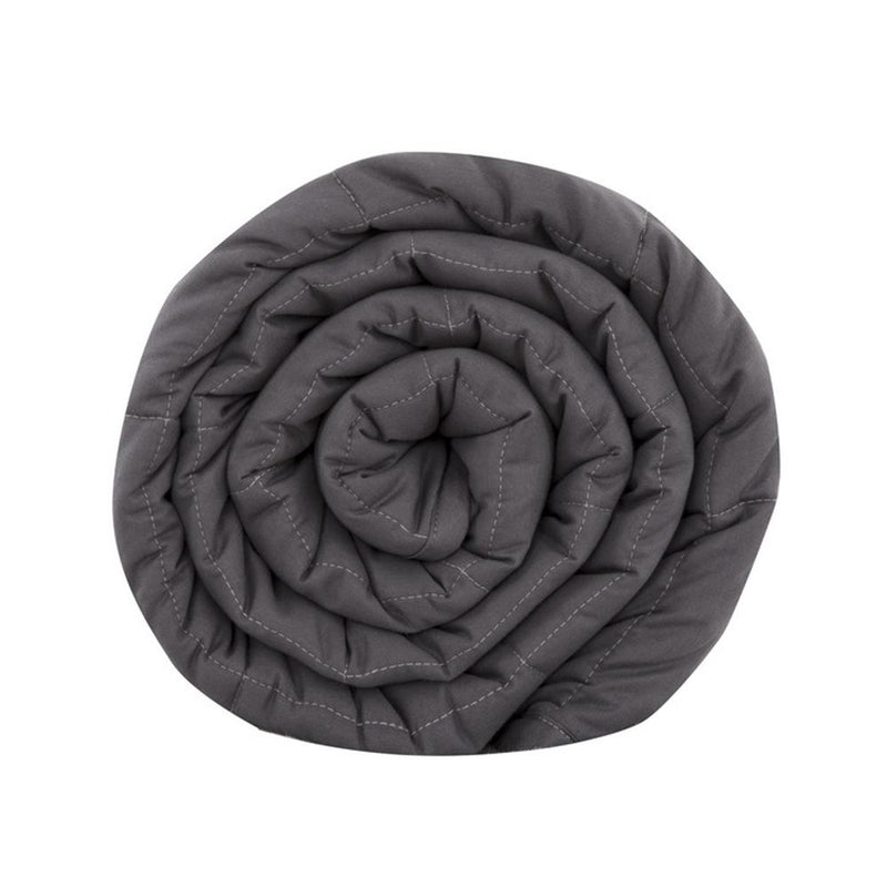 Dark Gray Cotton Gravity Blanket Promote Deep Sleep Reduce Anxiety SP