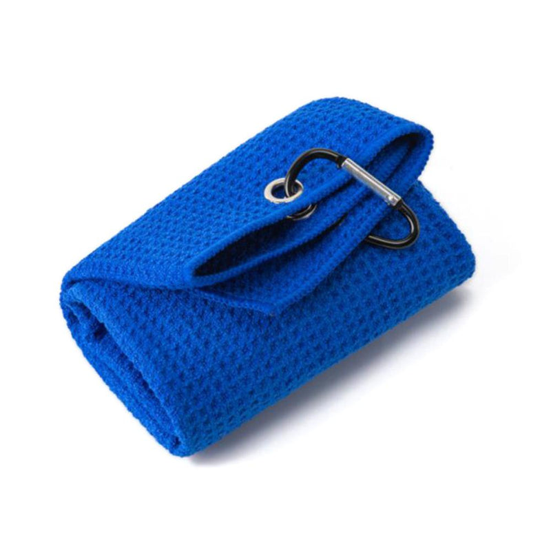 Tri-fold Golf Towel Microfiber Carabiner Clip Golf Club Cleaning towel