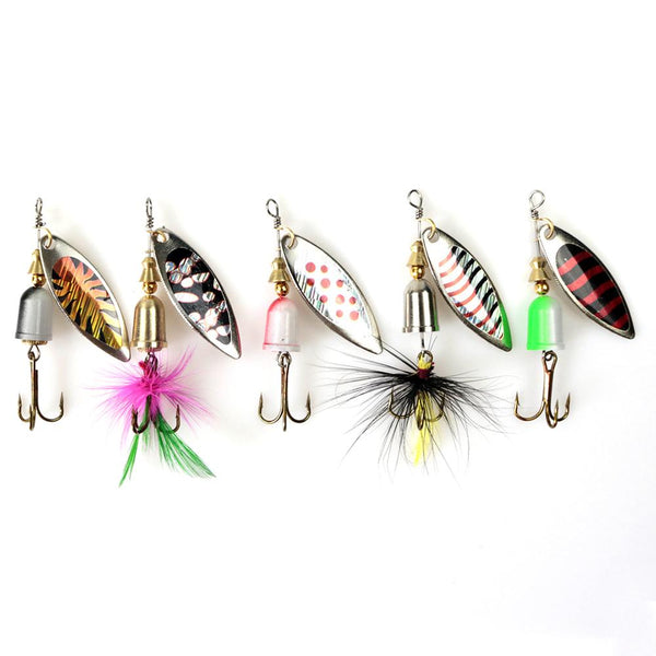 10pcs fishing spoon baits lure fishing wobbler lures with box SP