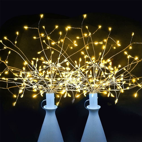 2PCS LED Firework Lights Garland Starburst String Light Hanging Lamps