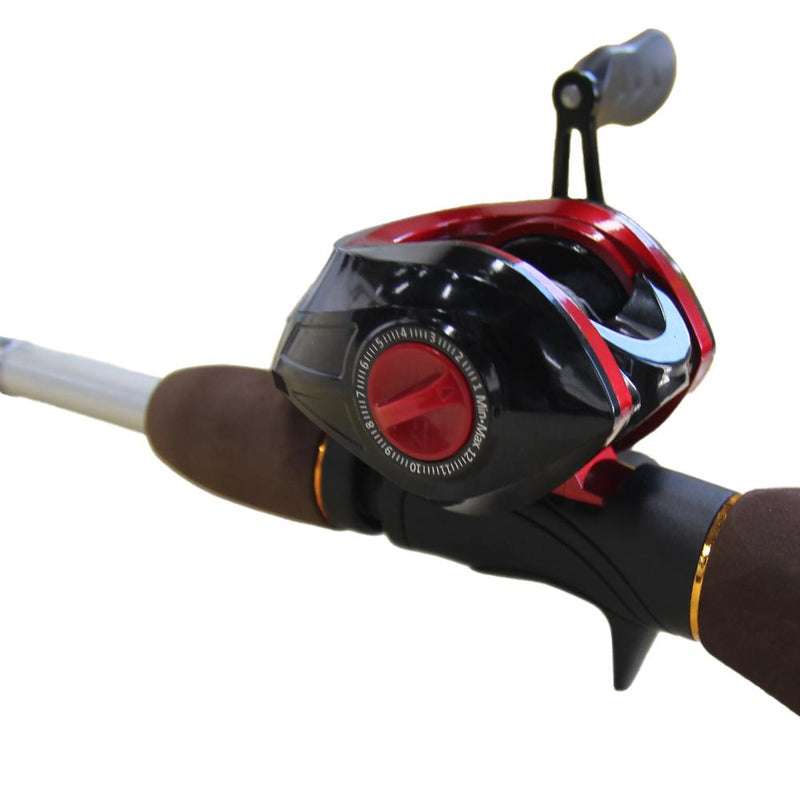 Metal Baitcasting Fishing Reel High Speed 7.2:1 Water Drop Wheel
