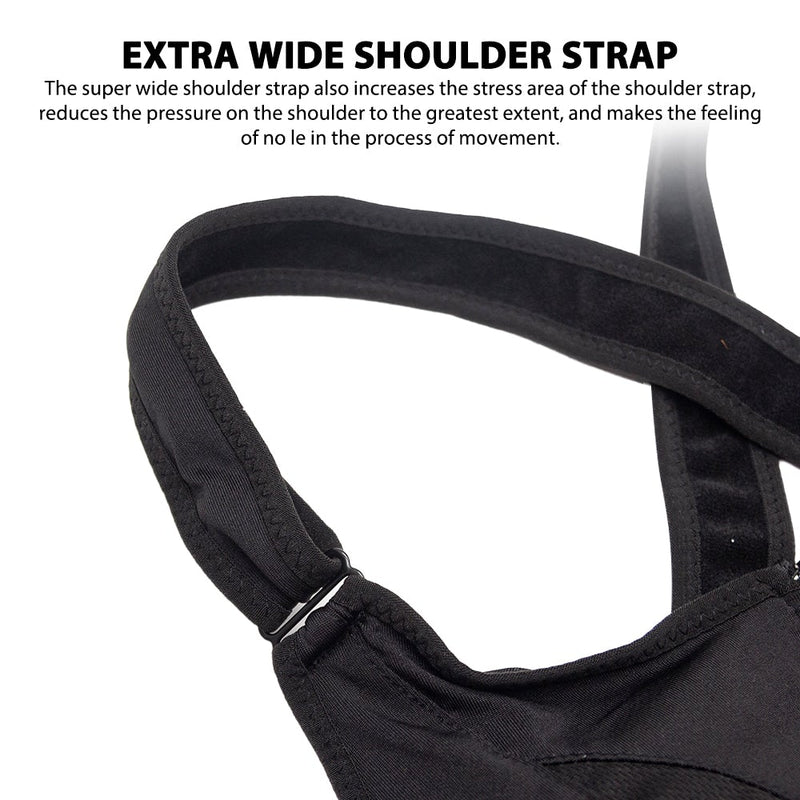 Women's front zipper high-elastic adjustable strap sports bra