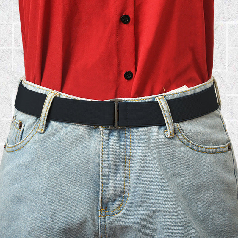 Women Invisible Belt Women's Stretch Adjustable Belts with Flat Buckle