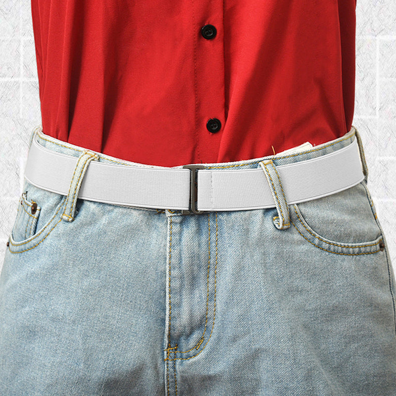 Women Invisible Belt Women's Stretch Adjustable Belts with Flat Buckle