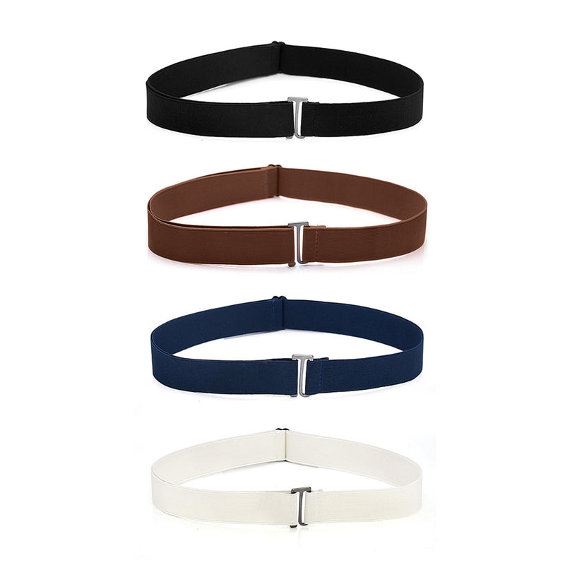Women Invisible Belt Women's Stretch Adjustable Belts with Flat Buckle