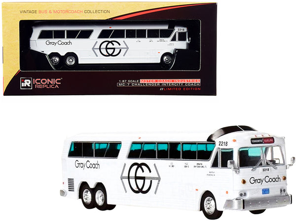 MCI MC-7 Challenger Intercity Coach Bus White \Gray Coach\" Toronto -