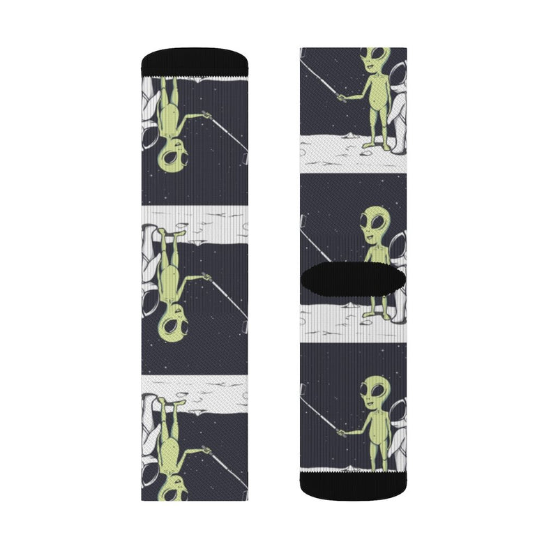 Funny Alien Selfie Socks