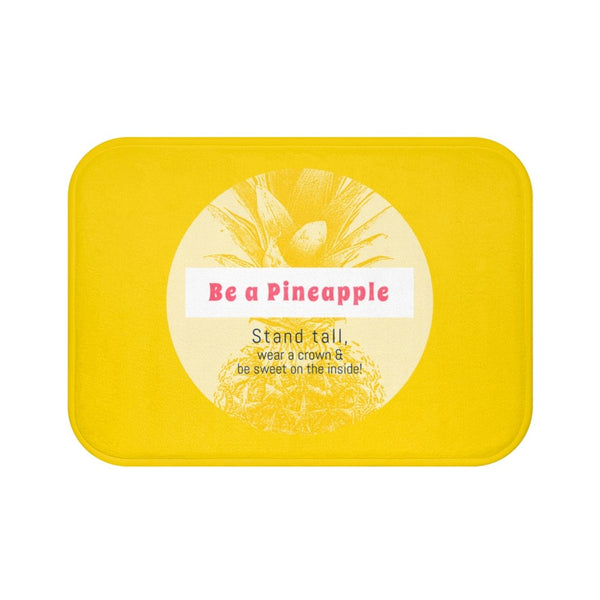 Be a Pineapple Positive Message Bath Mat