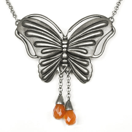 Carpe Diem - Butterfly with Agate Necklace