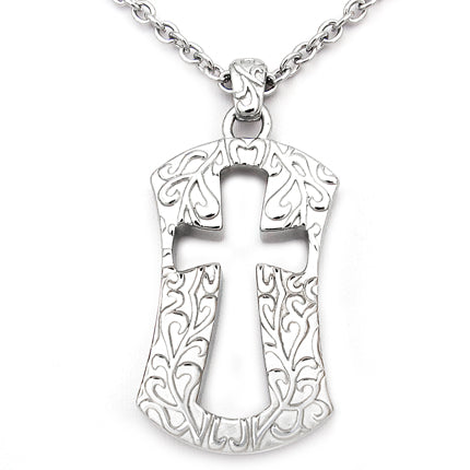 Hollow Cross - Cross Outline Necklace