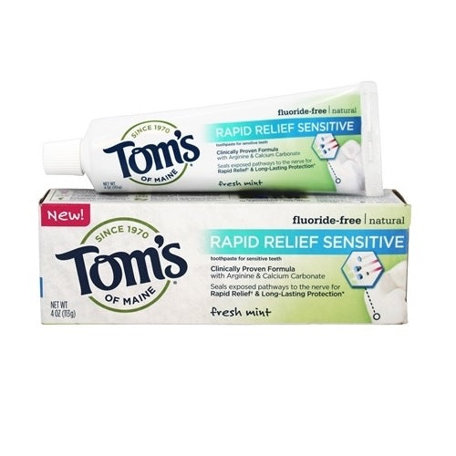 Tom's of Maine Rapid Relief Sensitive Fluoride-Free Natural Toothpaste