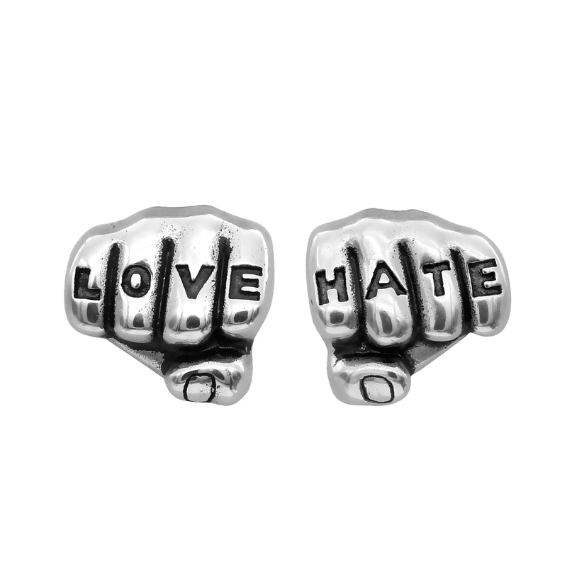 Love ‚Äôn‚Äô Hate Tattooed Hands Earrings