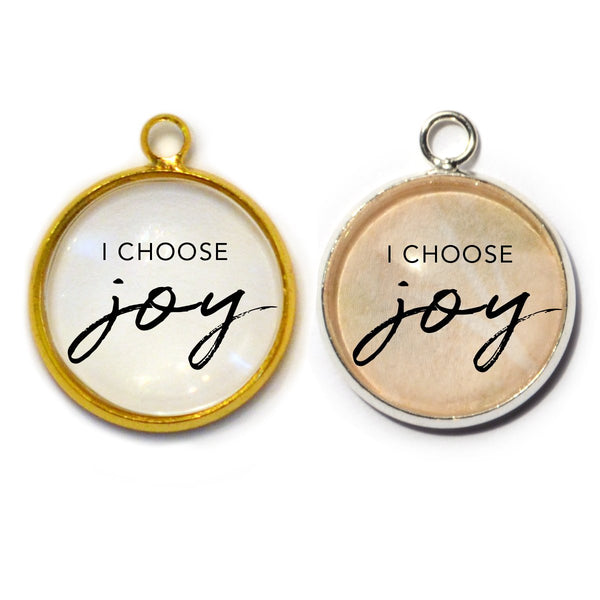 I Choose Joy – Bulk Glass Charms for Jewelry Making