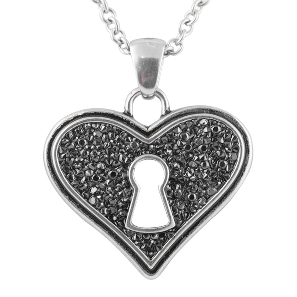 Bejeweled Heart Necklace