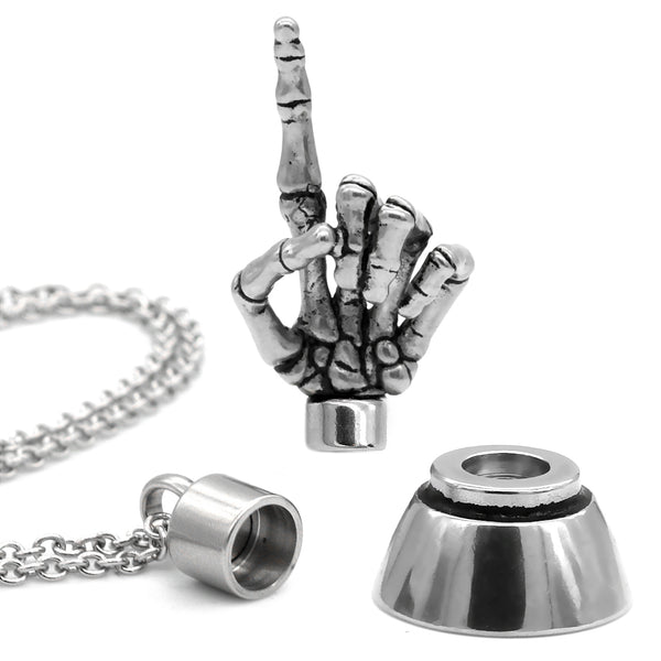 ‚ÄúI Choose You‚Äù Skeleton Hand Necklace With Magnetic Ornament