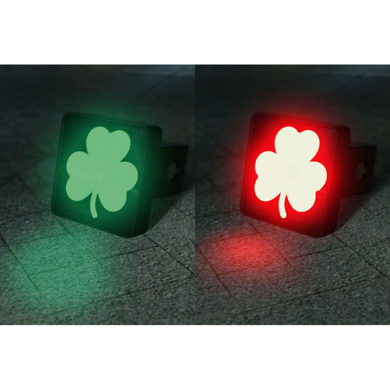 Dual Color Changing Clover Shamrock LED Hitch Cover - Third Brake