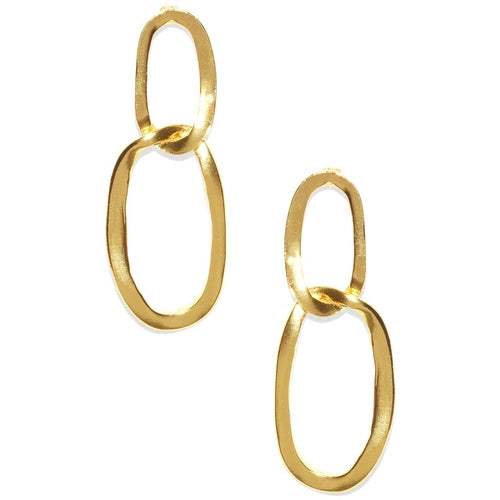 Oval link pendant earring