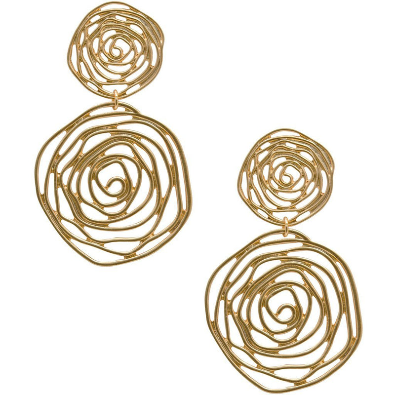 Rose cut out statement earring