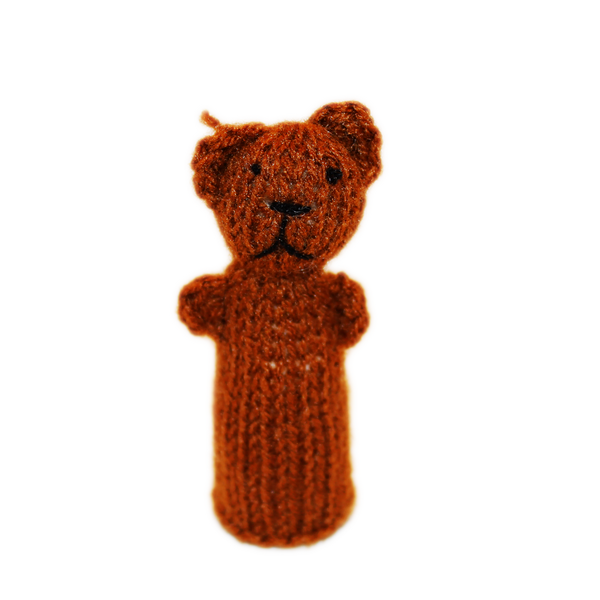 Cuddly Brown Bear Finger Puppet