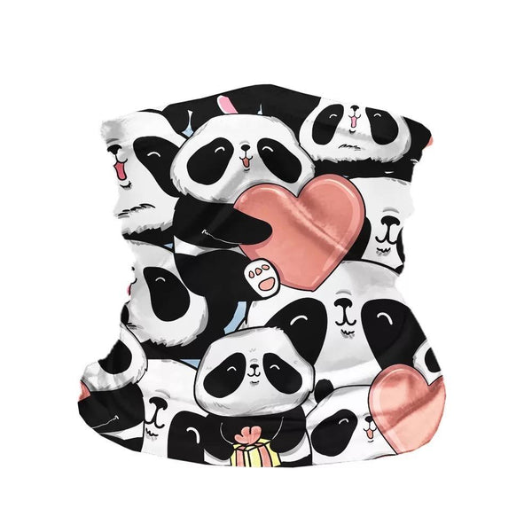 Kid's Multifunctional Neck Gaiter/Face Cover Headband - Panda Love