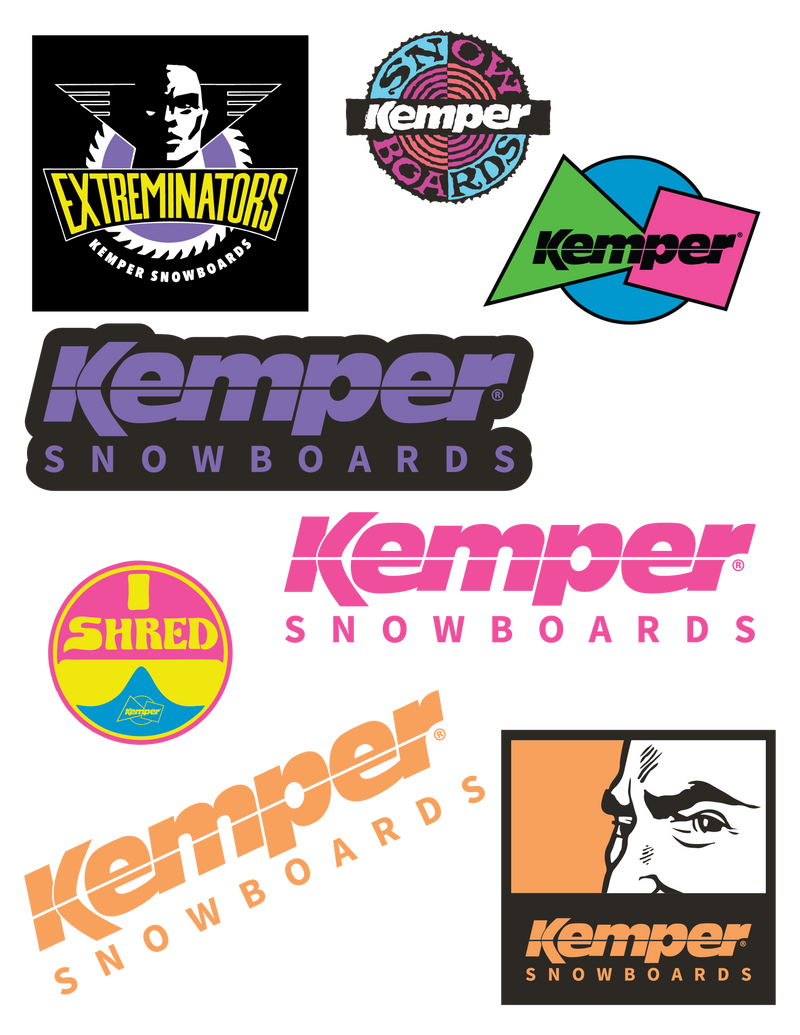 Kemper Snowboards Sticker Pack 24-Piece Assorted
