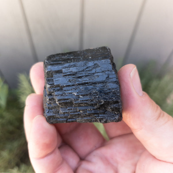 Medium chunks of rough black tourmaline