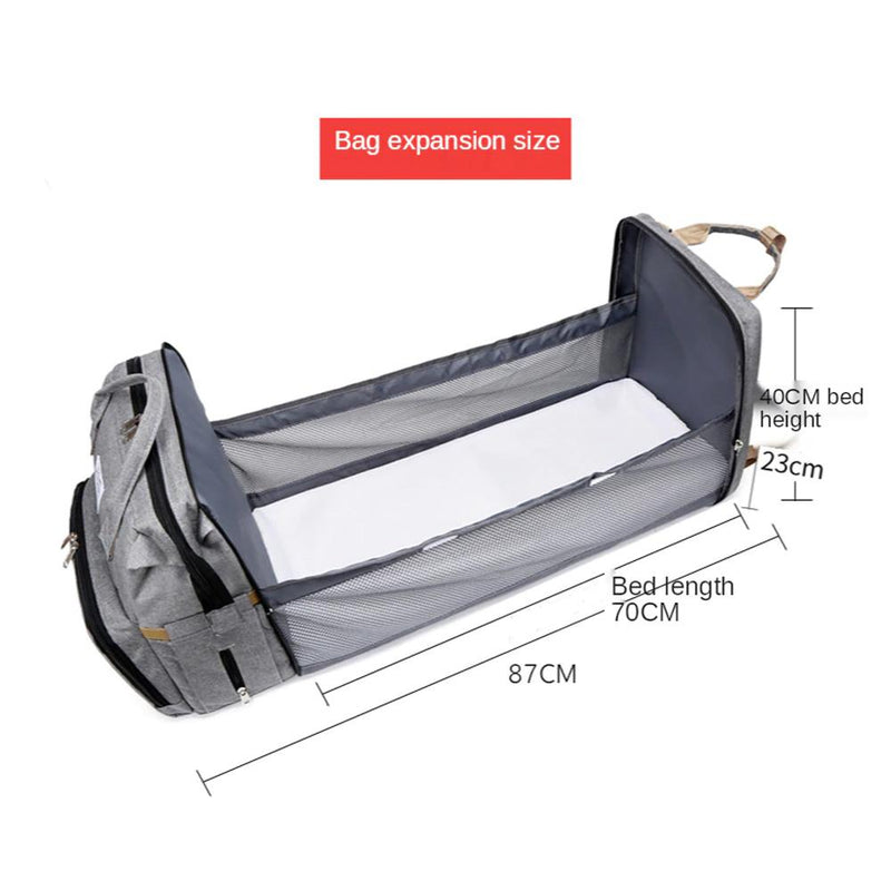 Stroller Diaper Bag with Baby Bed