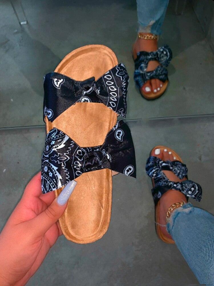 Leopard Women Slipper Summer Open Toe Platform Slide Ladies Fashion